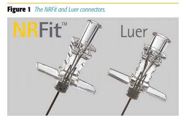 The NRFit and Luer connectors.
